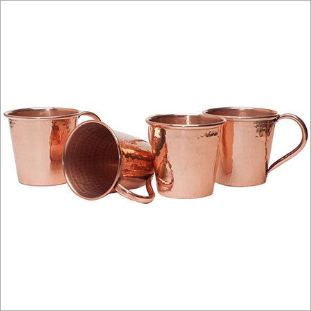 Solid Copper Hammered Moscow Mule Mug - Authentic Copper Mug with No Inner Linings