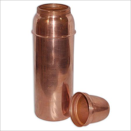 Traveller's Pure Copper Water Bottle with Cup