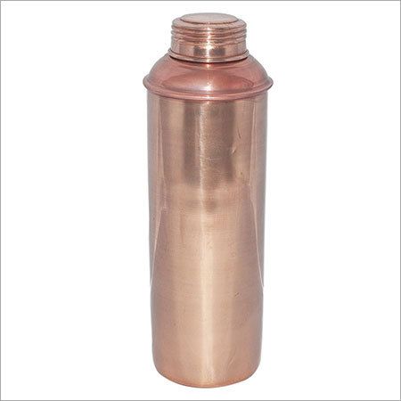 Copper Bottle with Screw on Lid Solid No Leak Bottle Handmade in India